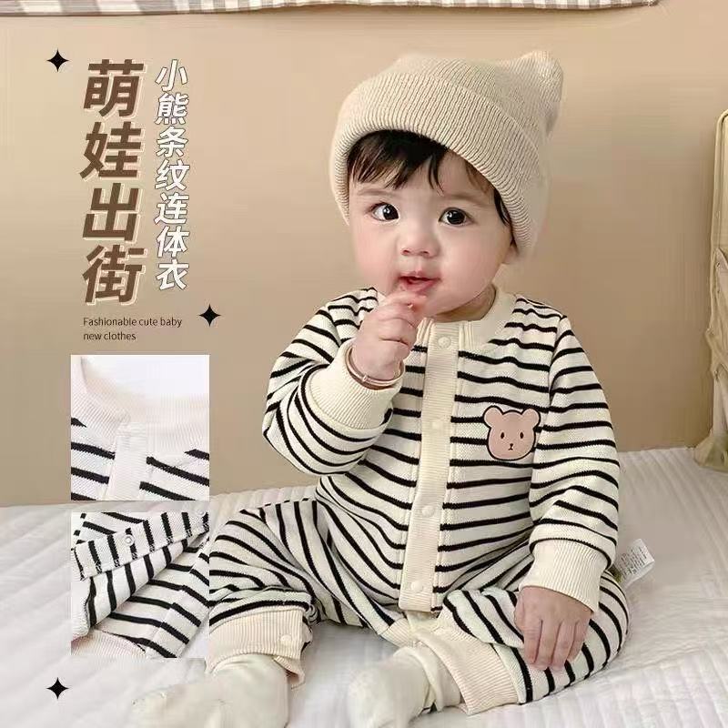 2025婴儿衣服宝宝连体衣春秋款长袖可爱超萌外出服婴儿新生儿衣服