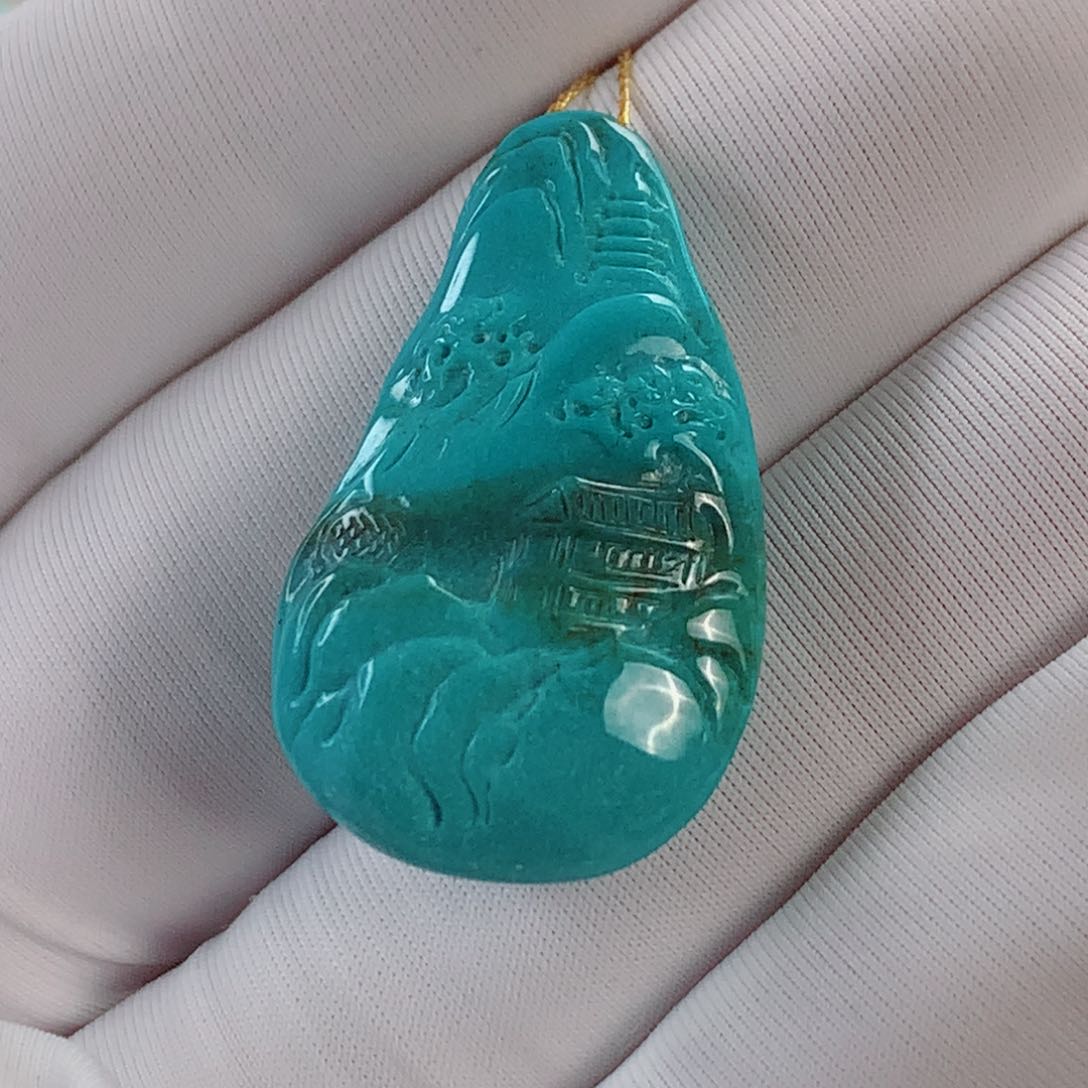 绿松石挂件未镶嵌