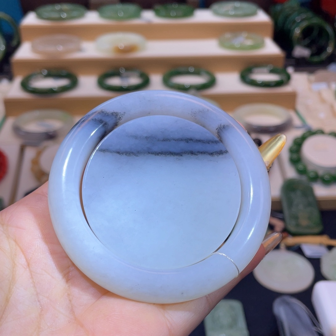 和田玉收藏级青花套装55、56未镶嵌