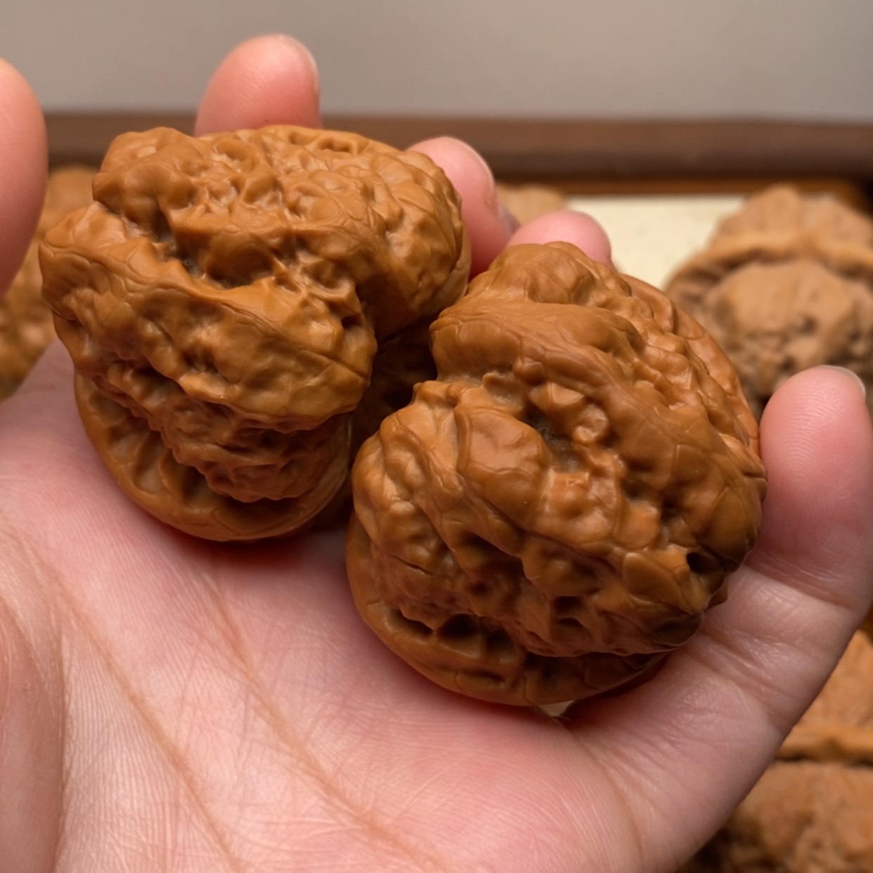 【闪购商品】把件文玩核桃“***”四开背边42左右