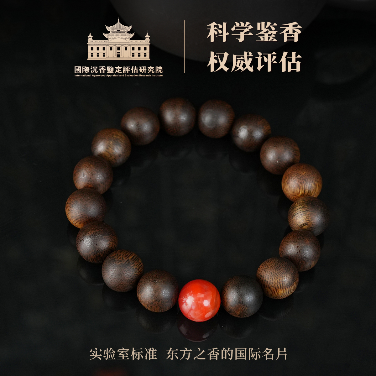 沉香「国际沉香研究院官方」窖藏老料富国岛倒架土沉老顶料手串12mm