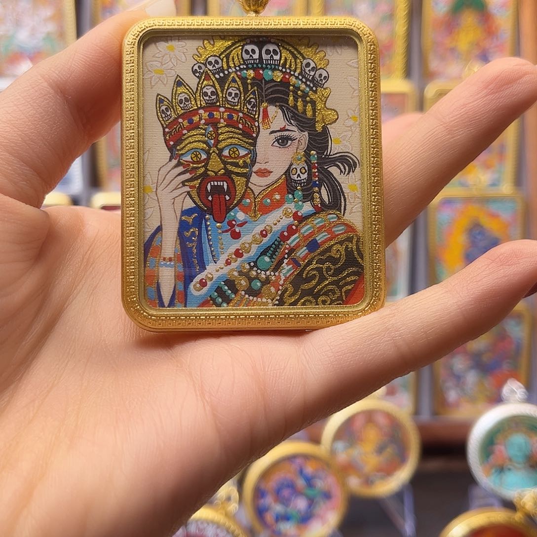 吊坠观南唐卡非遗传承