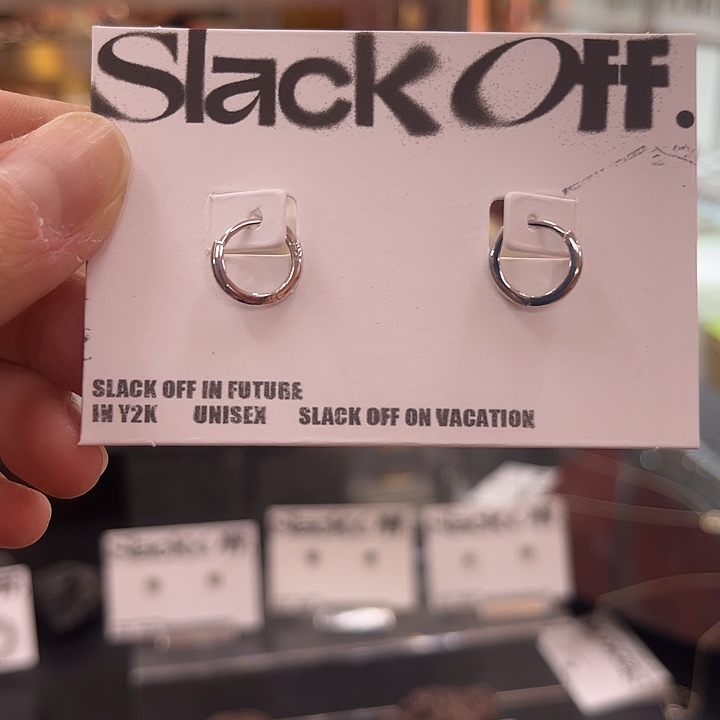 925银素圈耳环12mm