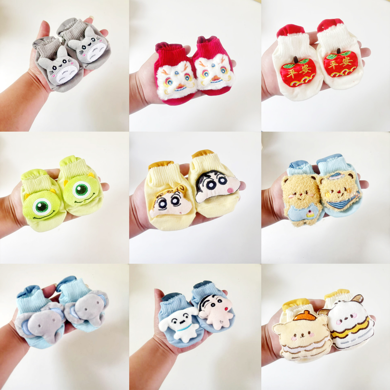婴儿地板袜宝宝防掉袜子加高不掉跟婴幼儿四季卡通公仔地板袜防滑