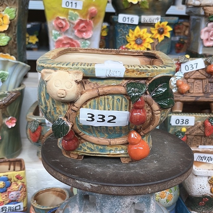 紫砂花盆粗陶材质多肉花盆