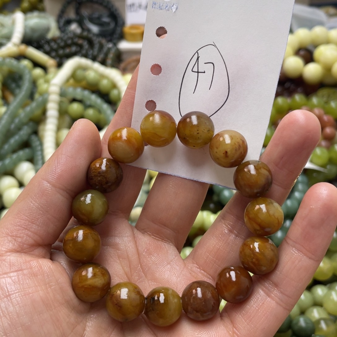 蛇纹石玉手链未镶嵌