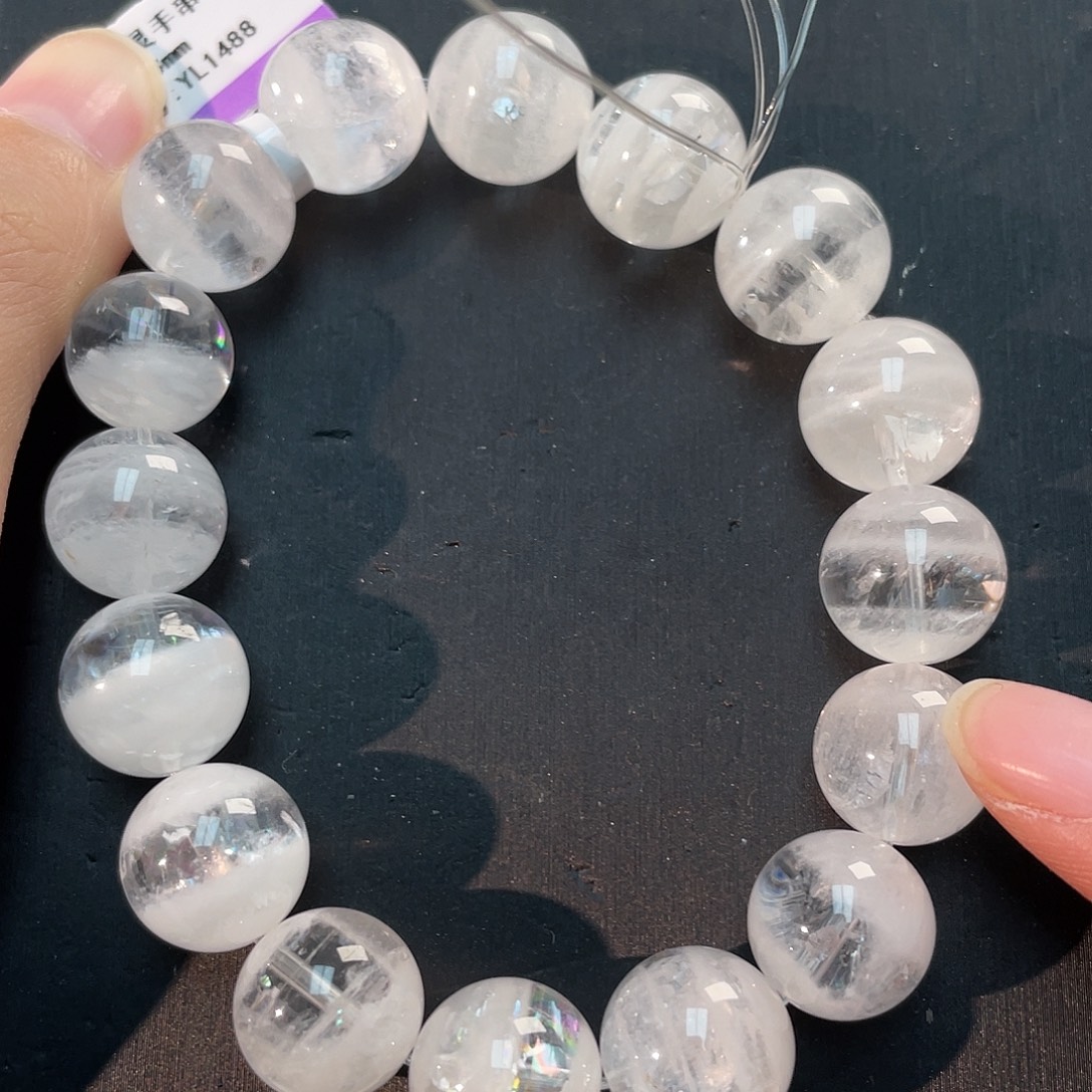 未镶嵌手串水晶白幽灵手串yl1488 62号