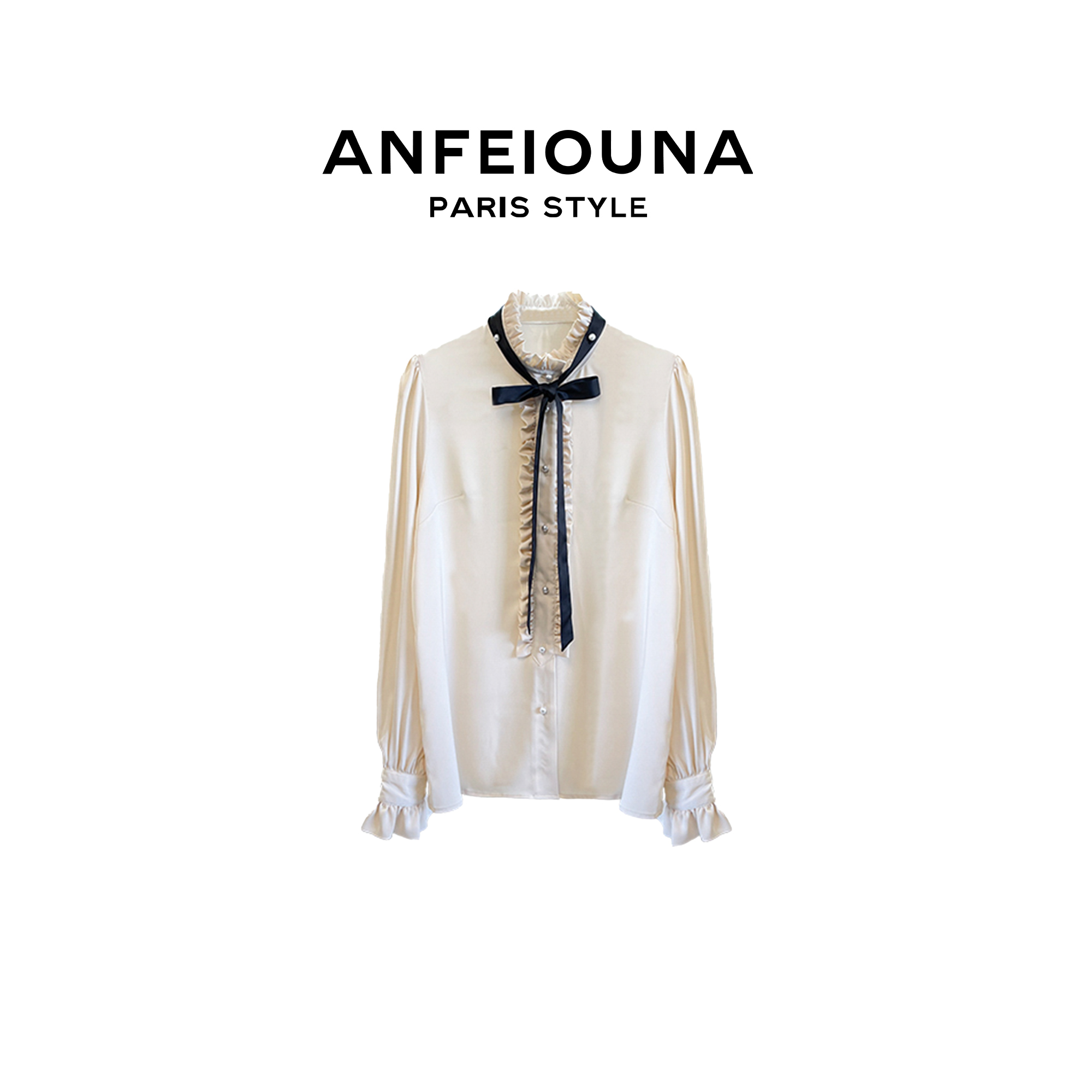 2024新款小众设计感舒伯特夜曲衬衫上衣女6523