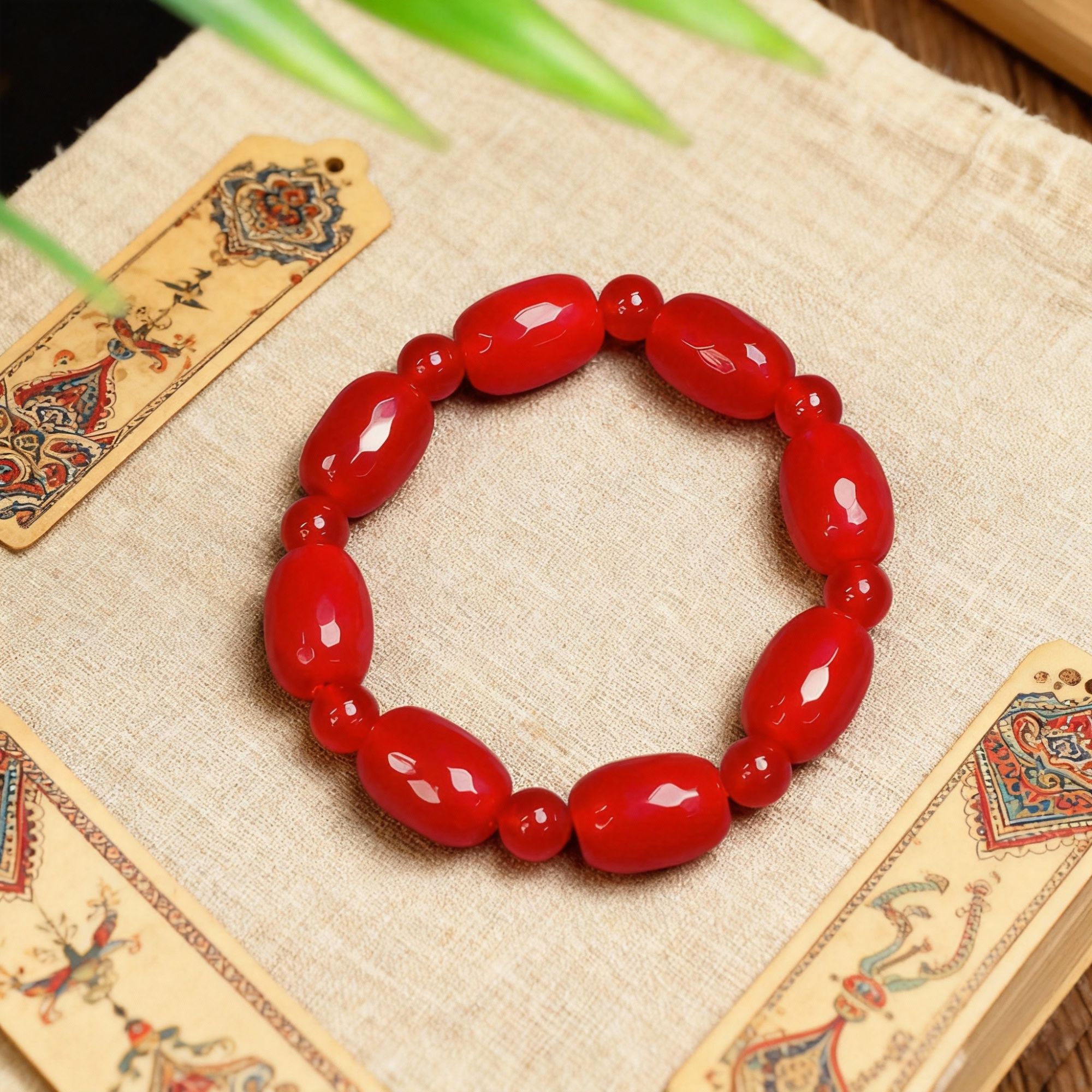 【抖音官方质检】 保真天然鸽血红玛瑙路路通手串多样性发其一MN366