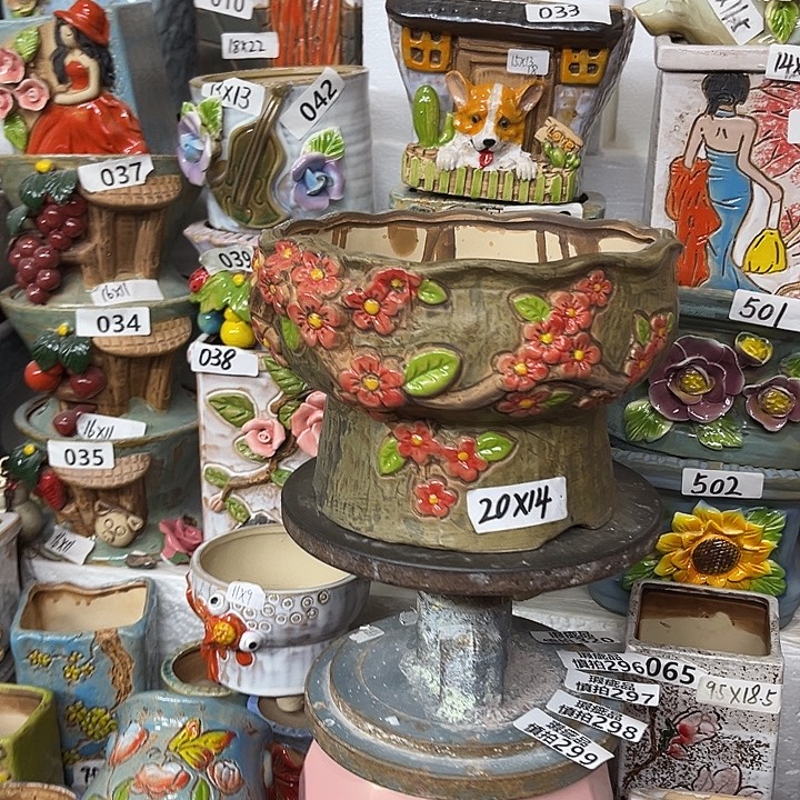 粗陶材质多肉花盆