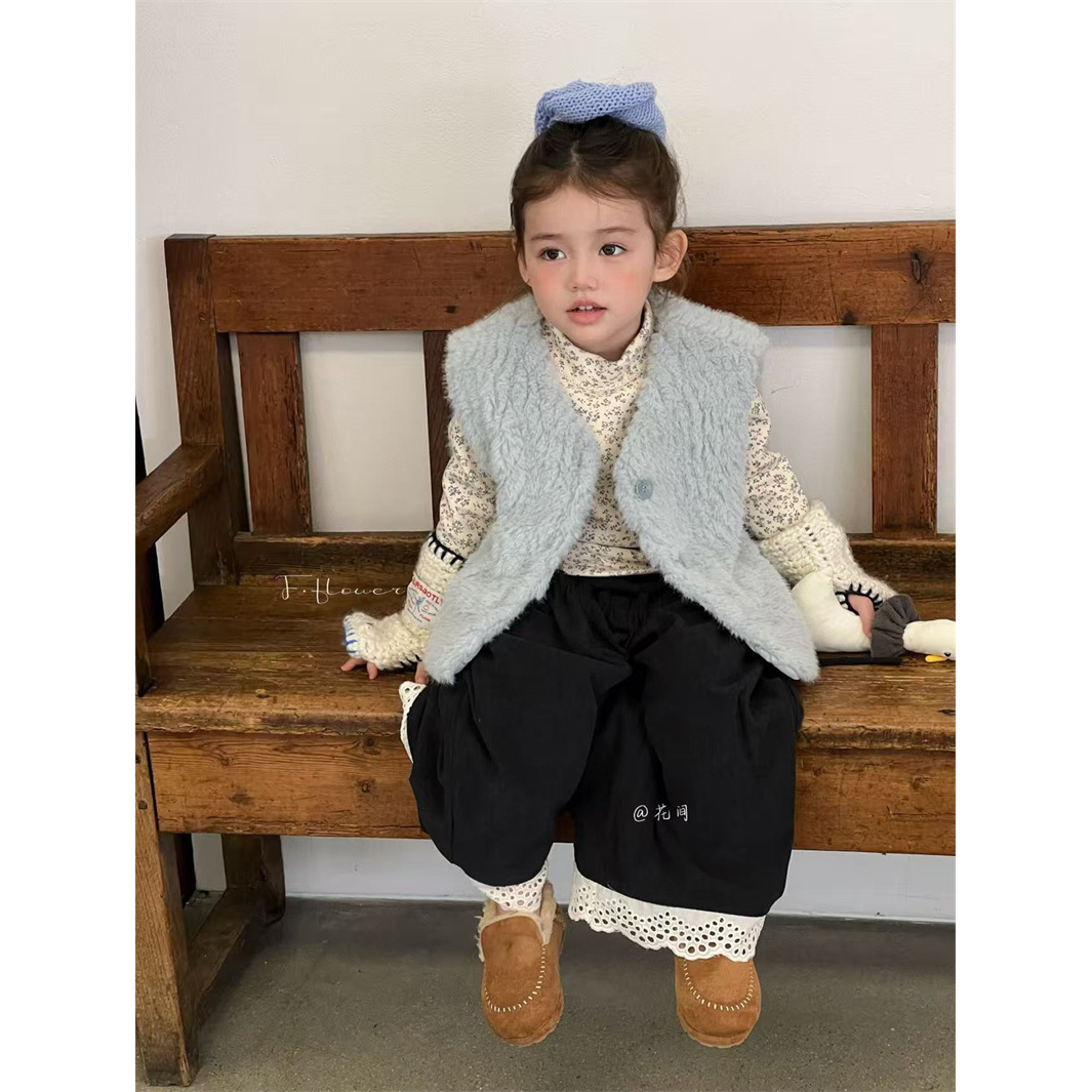 HJ·25冬~韩系花边加绒裤135821（童装汉服）