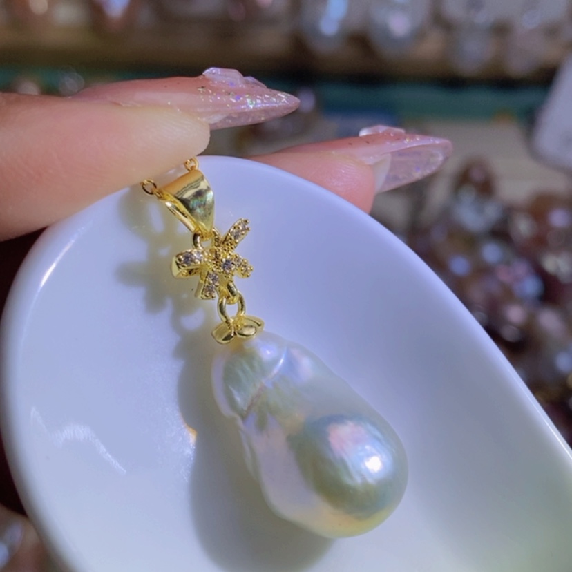 【闪购商品】淡水珍珠天然淡水珍珠（微瑕）合金