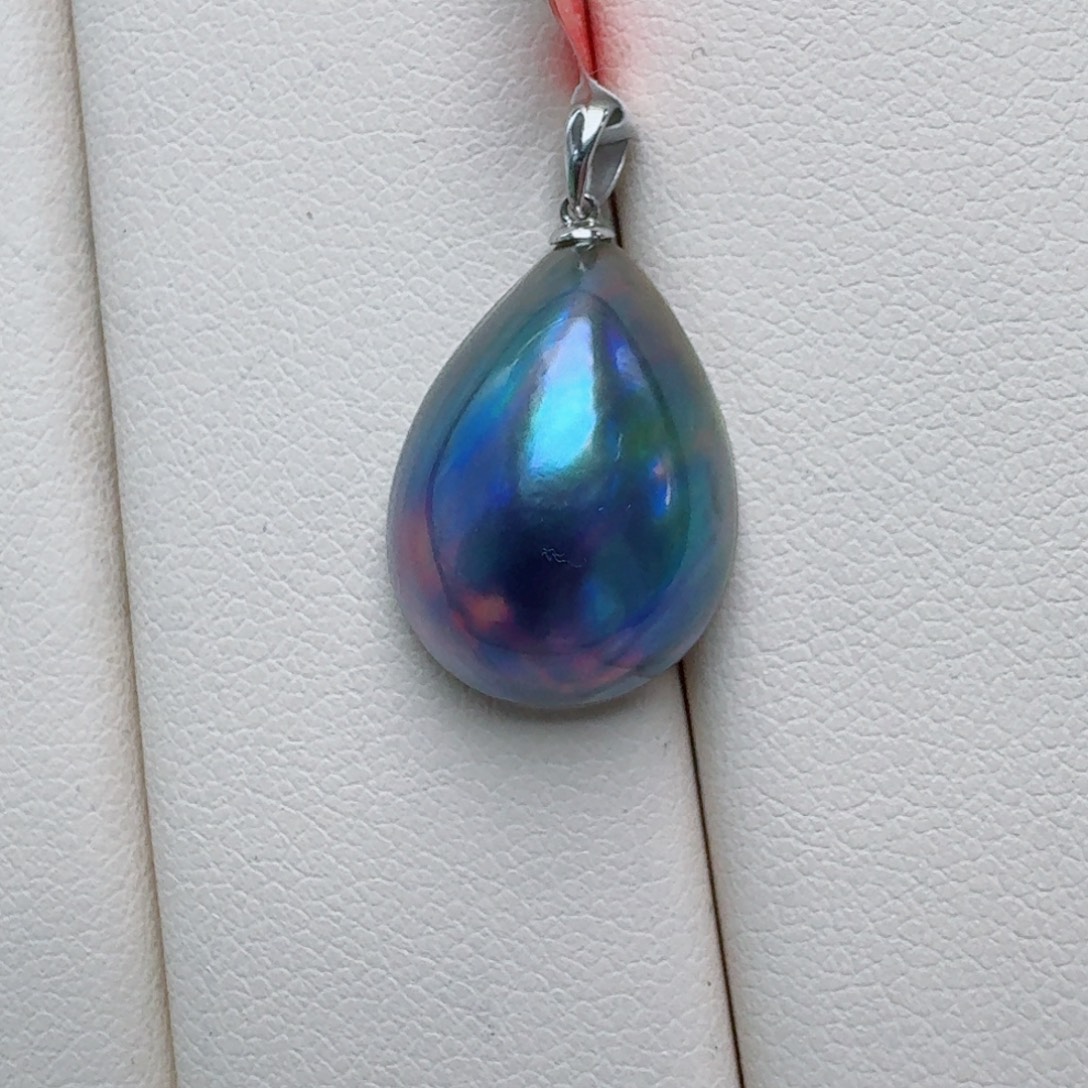 颈饰拼合珍珠（马贝珠）18K金镶嵌@@yd355