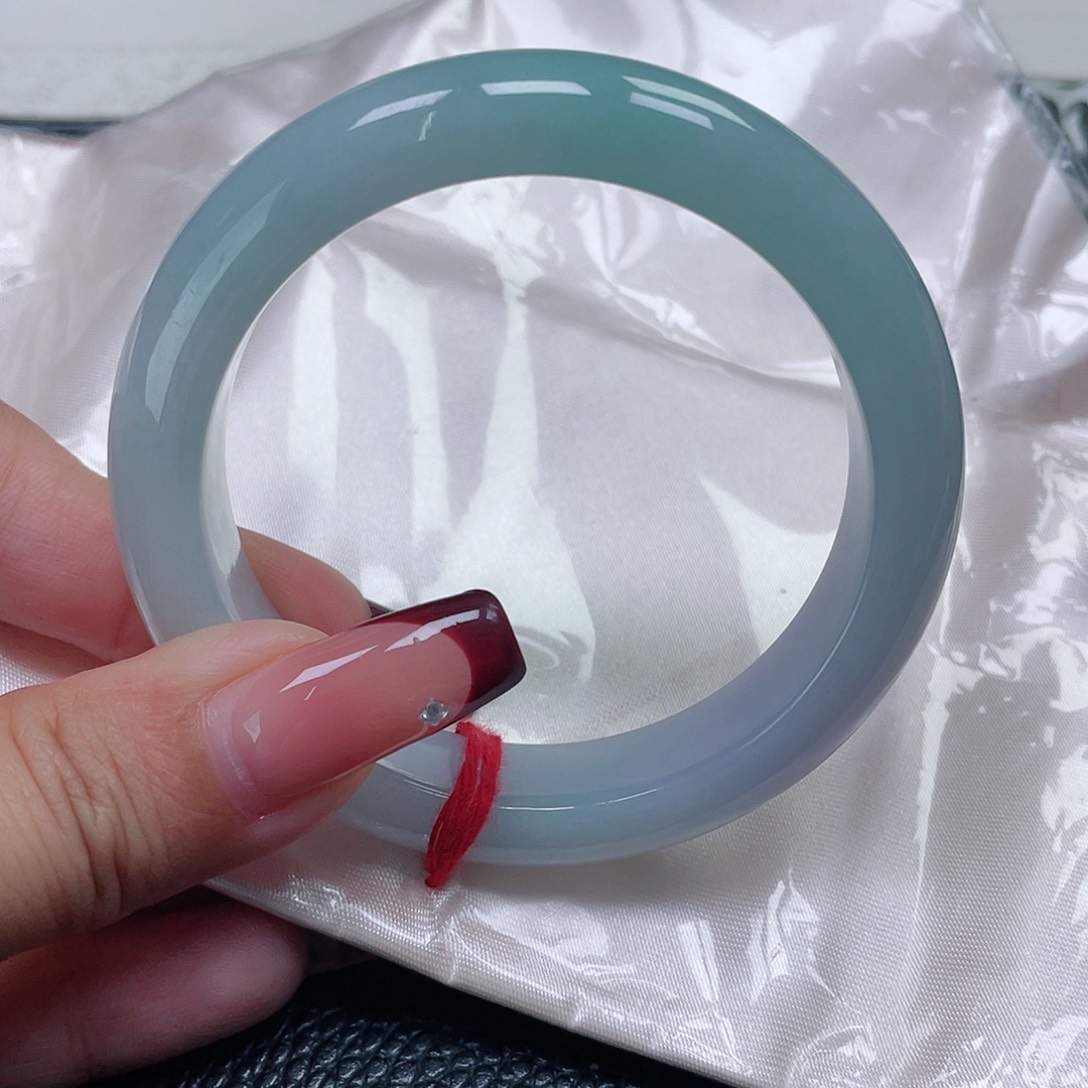 翡翠手镯未镶嵌缅甸翡翠54圈78