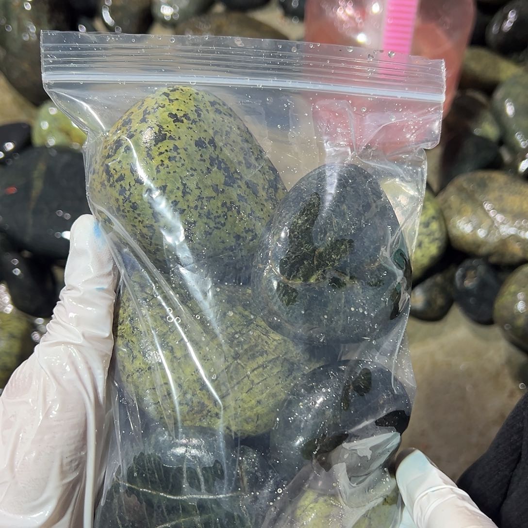 未镶嵌蛇纹石玉西藏藏玉药王石用****4