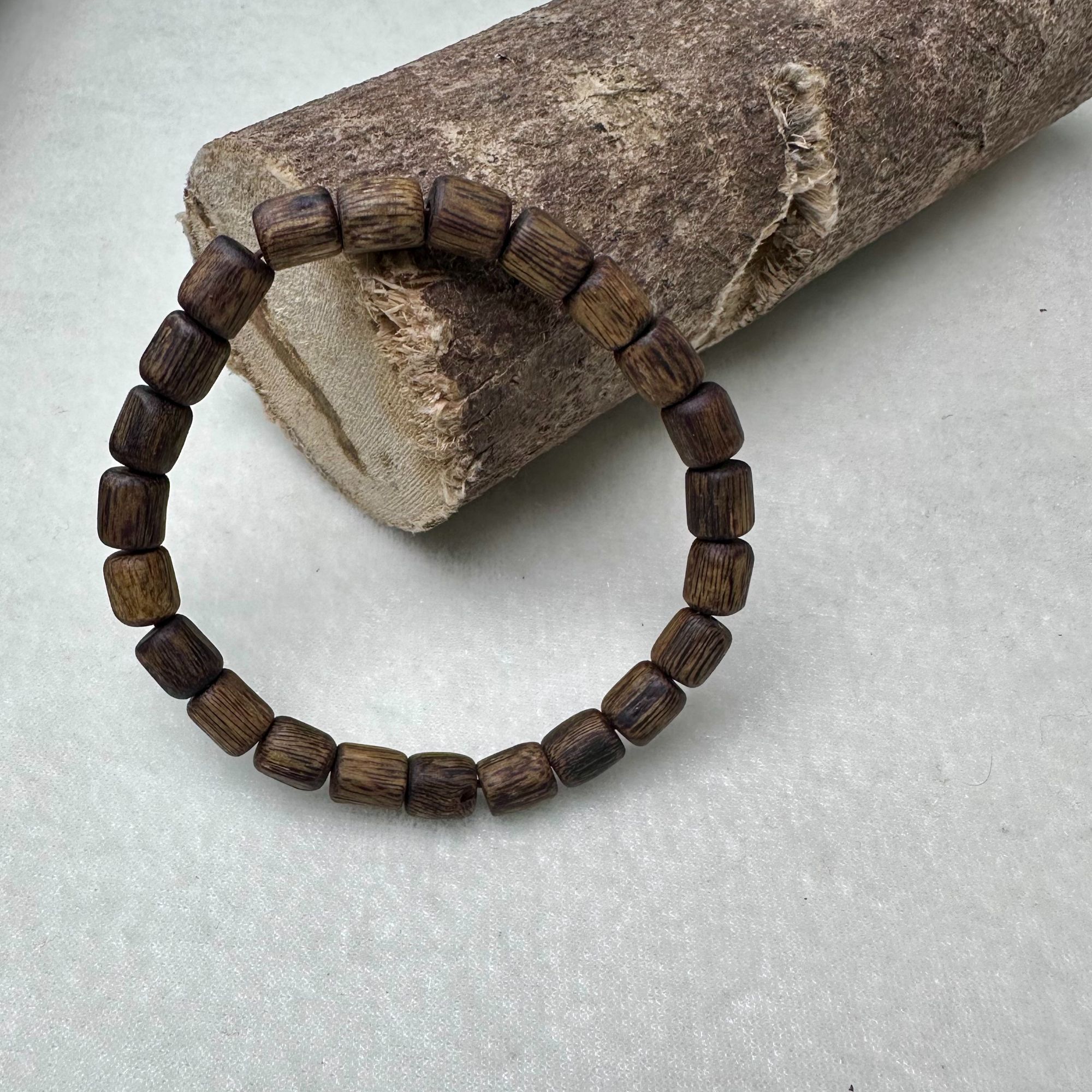 沉香【初韵】6mm奇楠沉香桶珠单圈手串（多样性发其一）