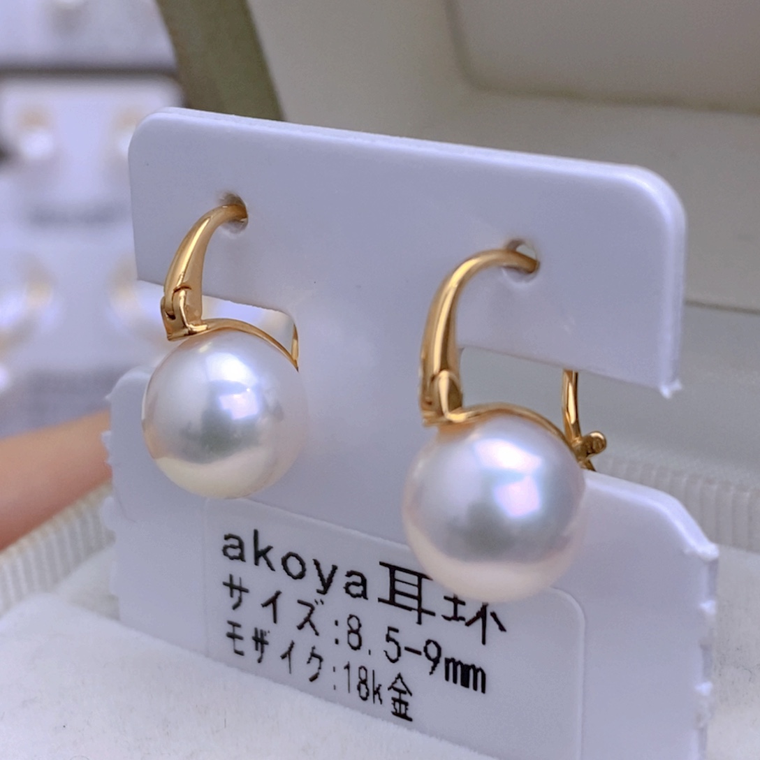 海水珍珠耳饰18K金镶嵌