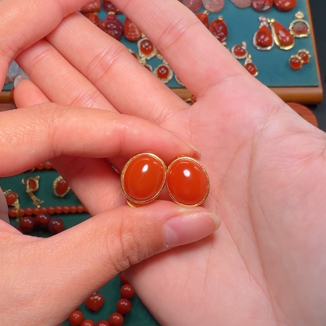 南红玛瑙南红银S925镶嵌