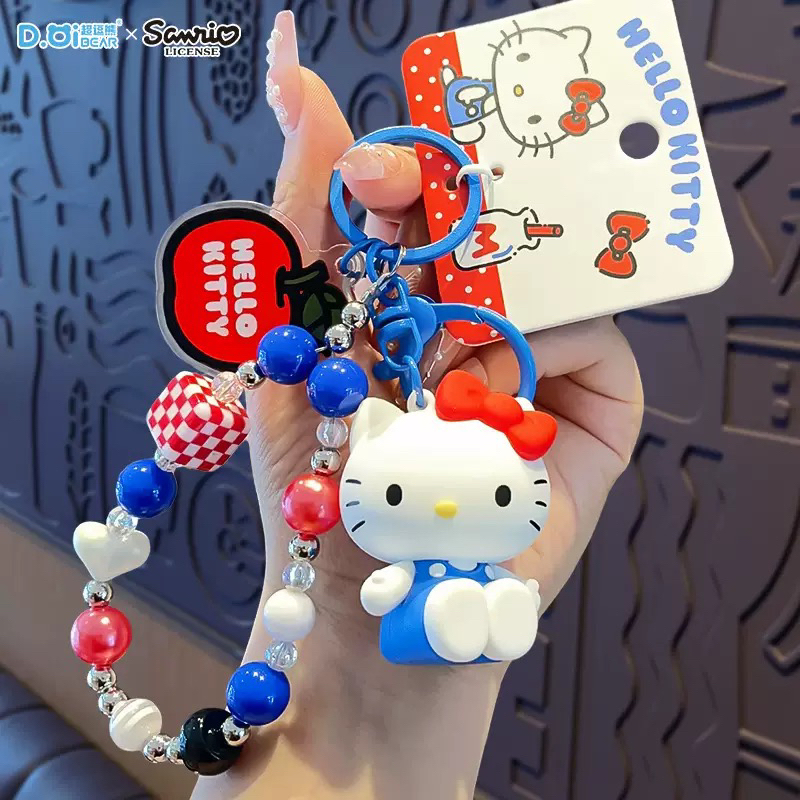 正版卡通萌趣凯蒂猫公仔钥匙扣闺蜜生日小礼品书包挂饰
