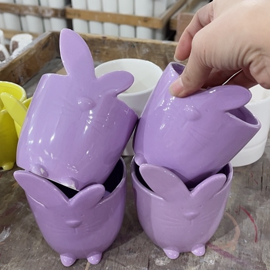 多肉绿植陶瓷花盆9.9包邮，有孔