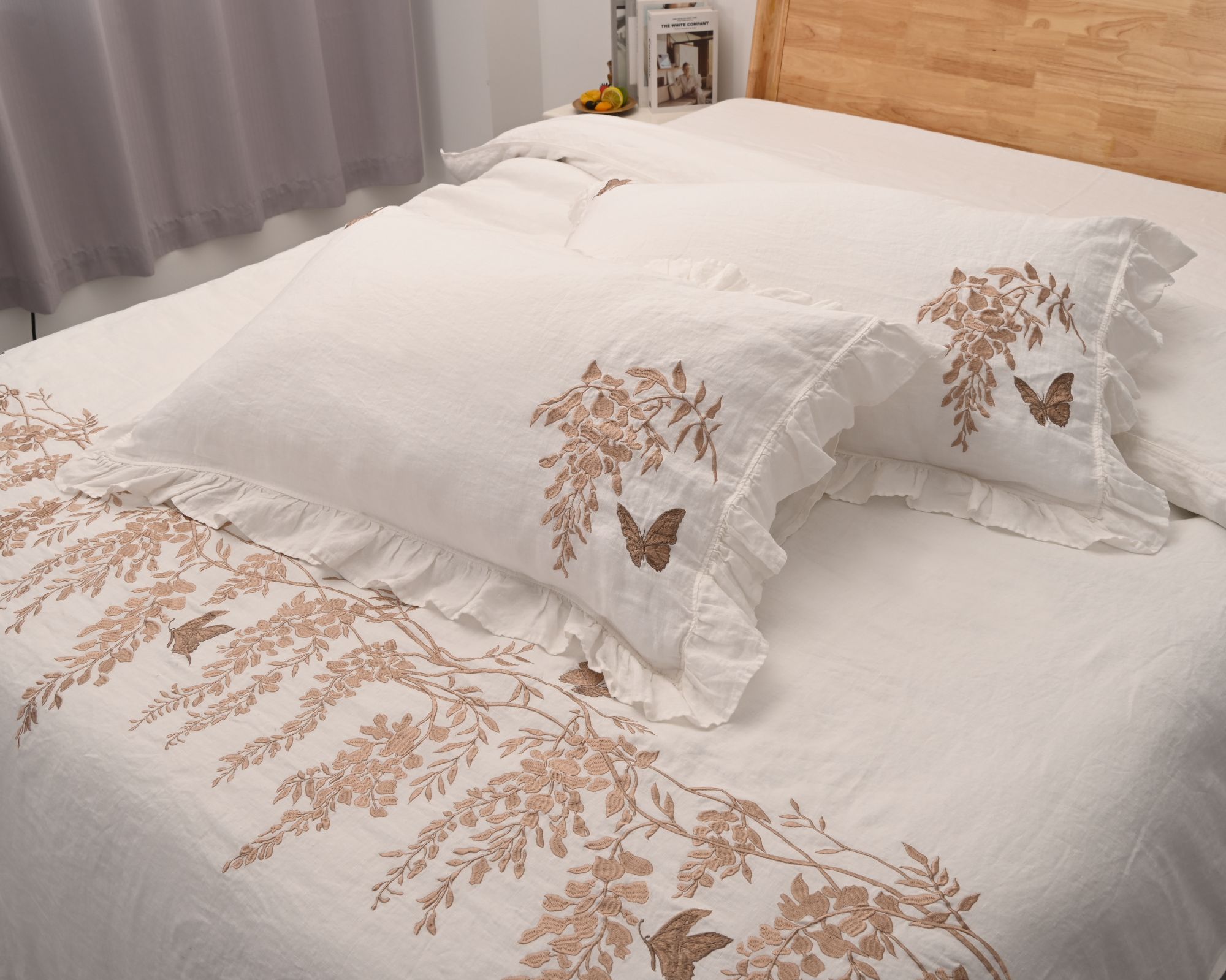 【梁祝】100%汉麻雨露麻刺绣四件套