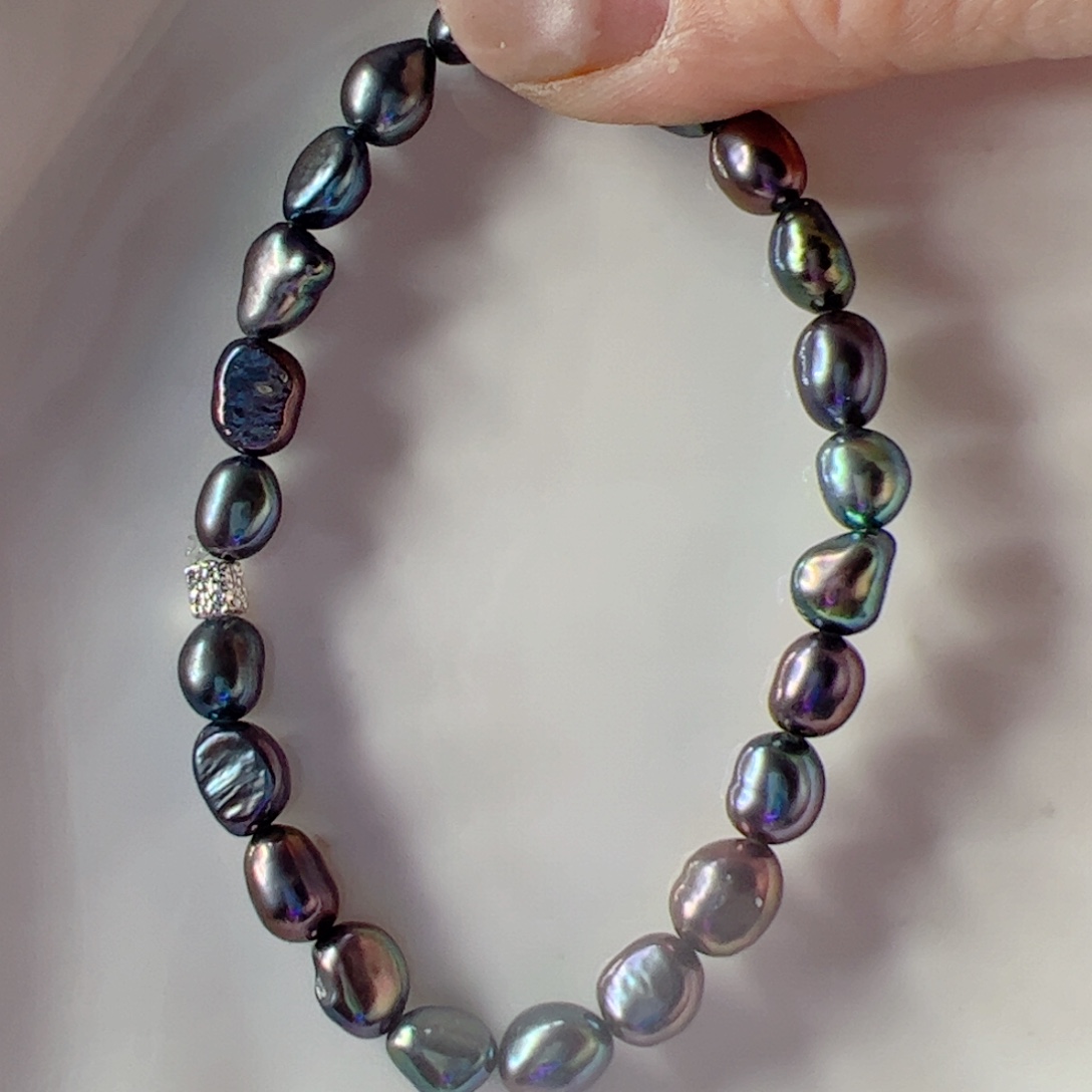 淡水珍珠合金手绳300