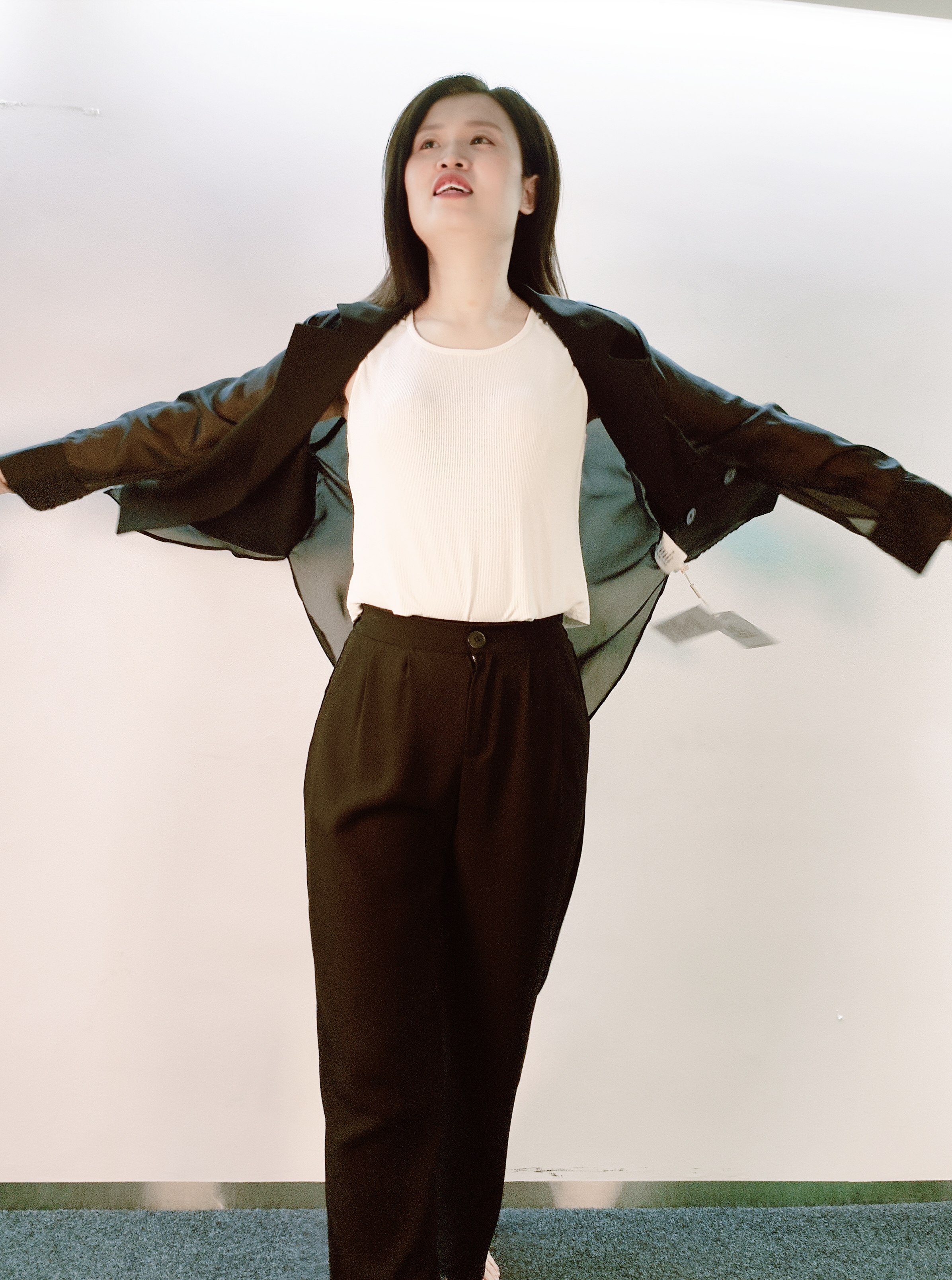 W15 时尚大气雪纺套装长袖