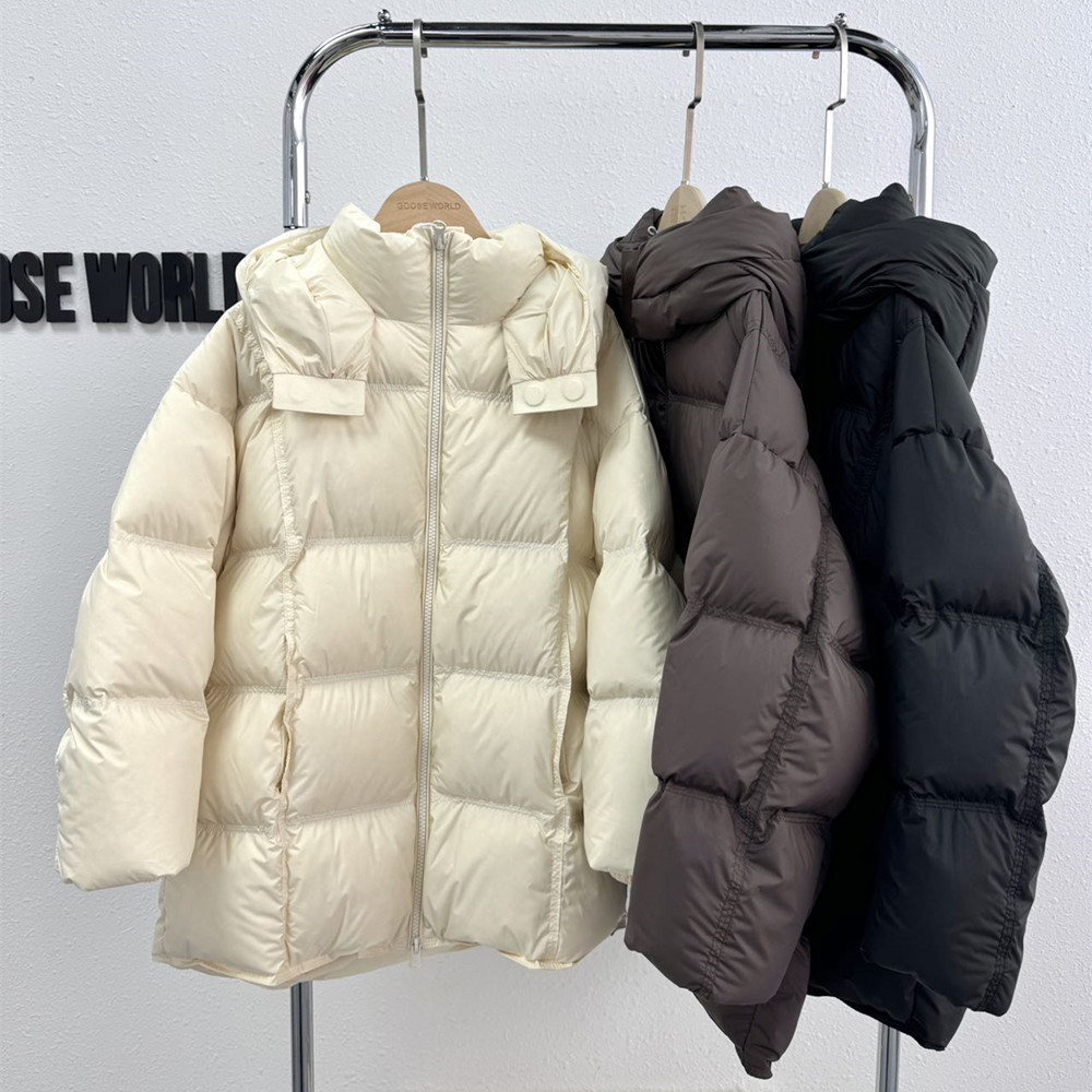 24233纯色冬季韩版中长款时尚羽绒服面包服中厚秋冬百搭宽松女童