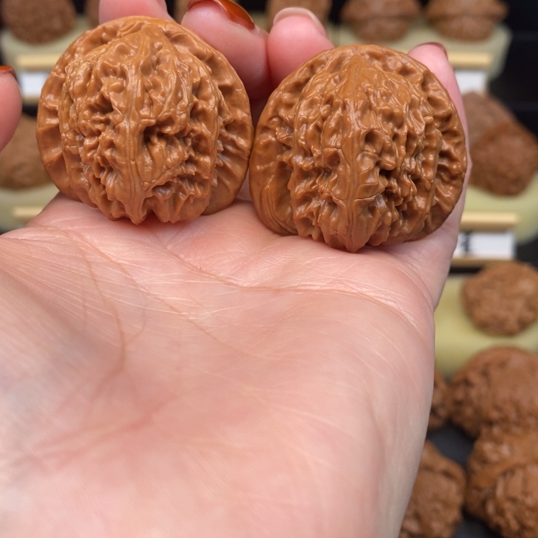 吊坠文玩核桃白狮子38