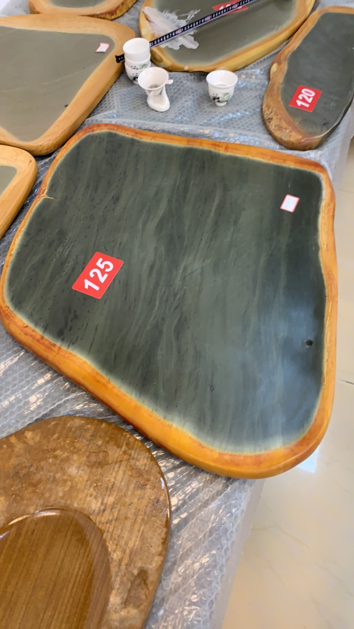 端砚石茶盘天然石纯手工制作原石原色