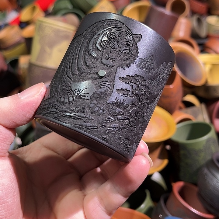 紫砂茶杯全手工紫砂主人杯