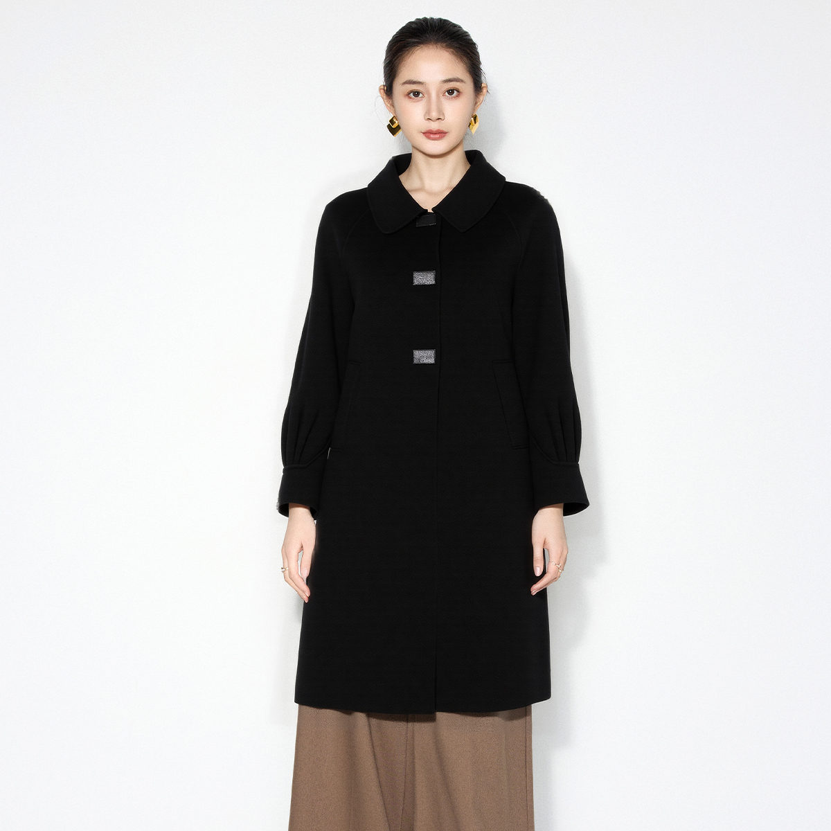 【粉丝专享】马天奴厚款女气质翻领大衣VHAB33DNH0