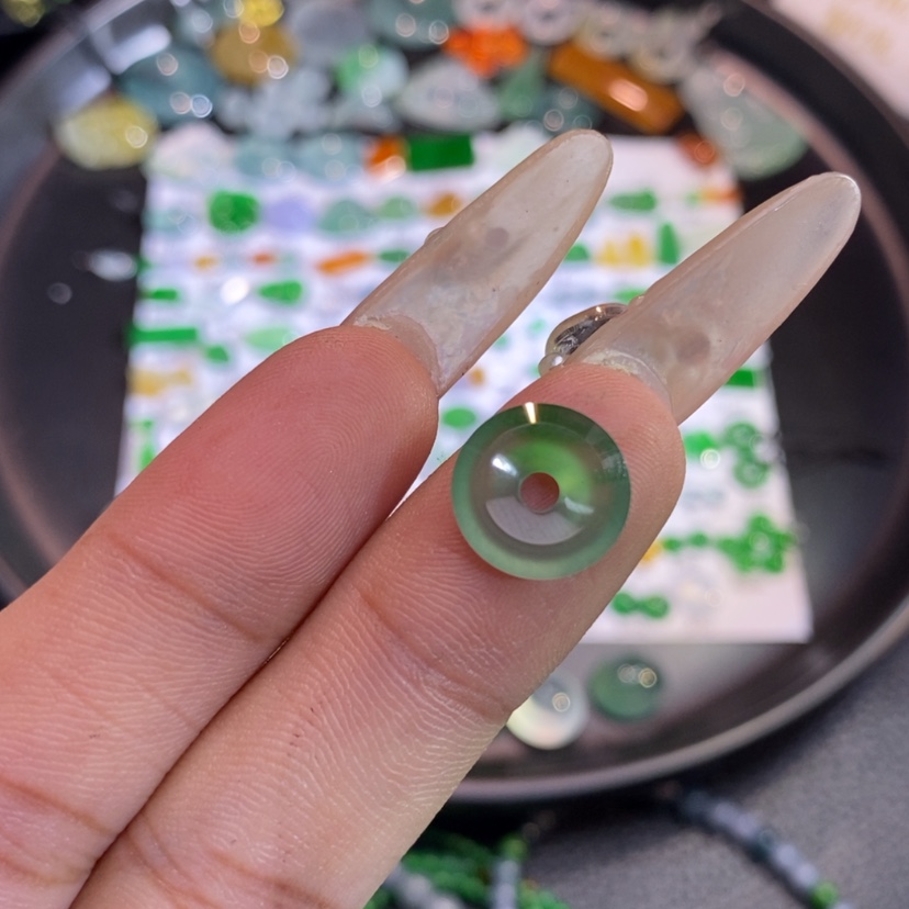 【闪购商品】翡翠挂件未镶嵌甜甜圈