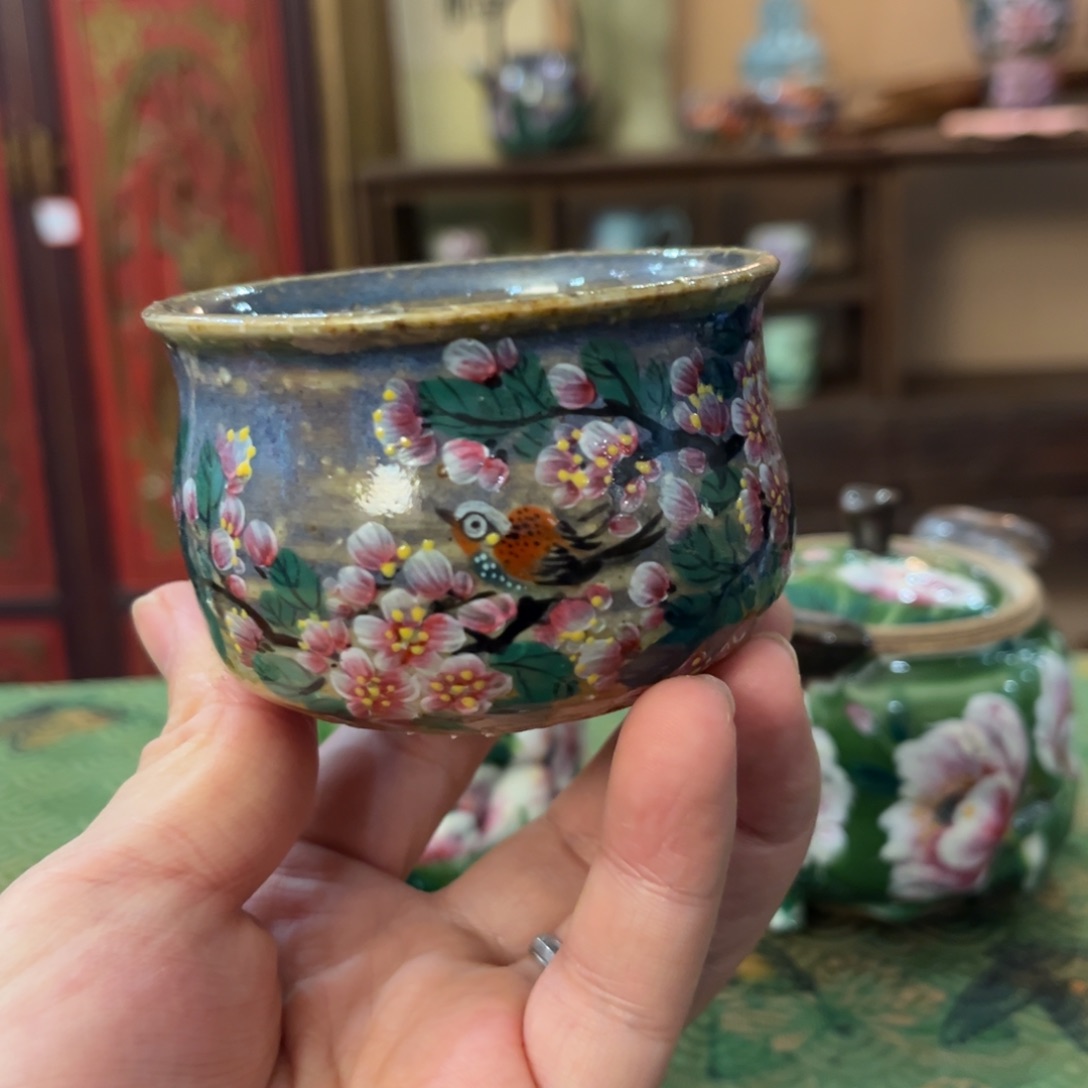 柴烧手工手绘陶瓷