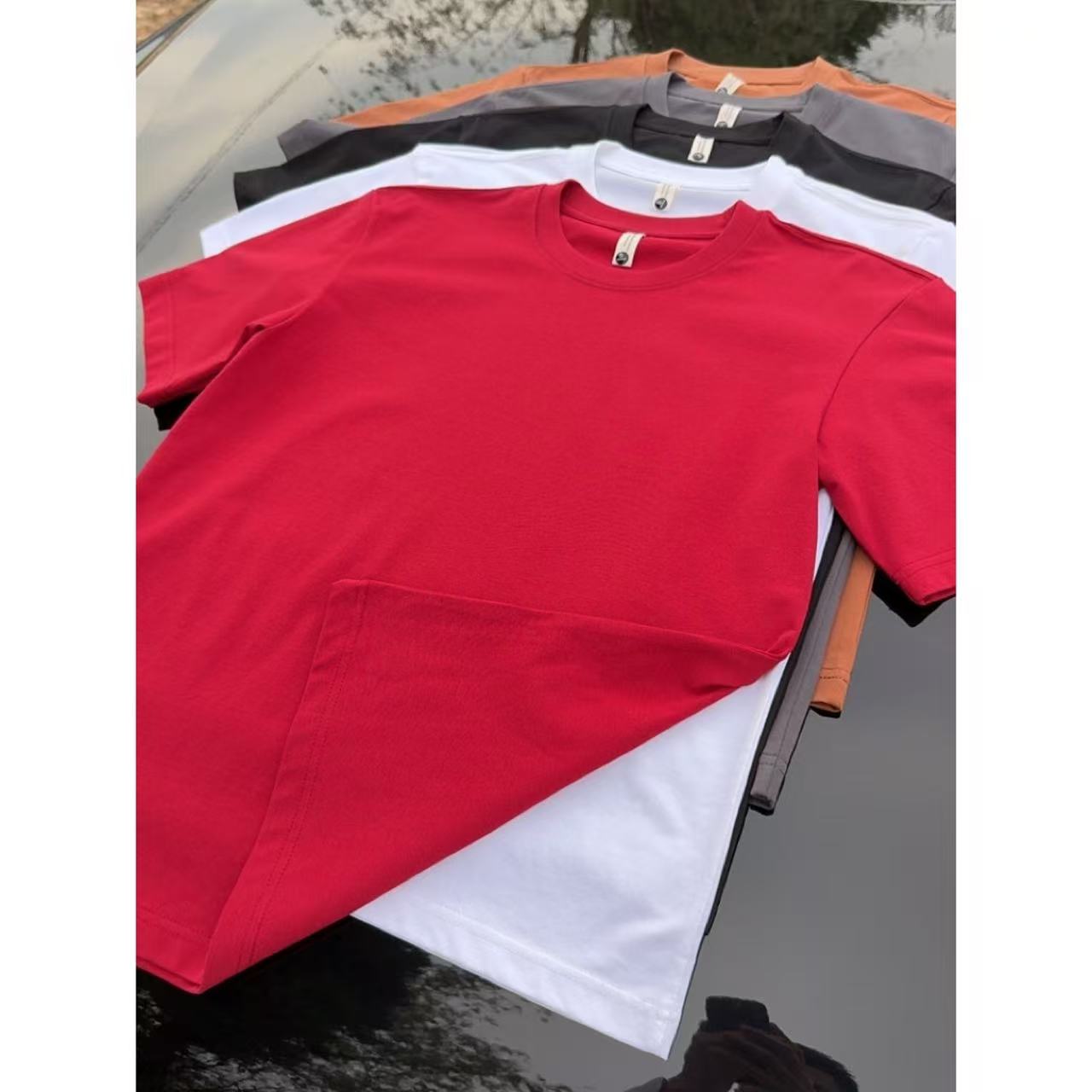  （清仓福利，不退不换）长绒棉索罗娜净版百搭短袖t恤.吸湿透气