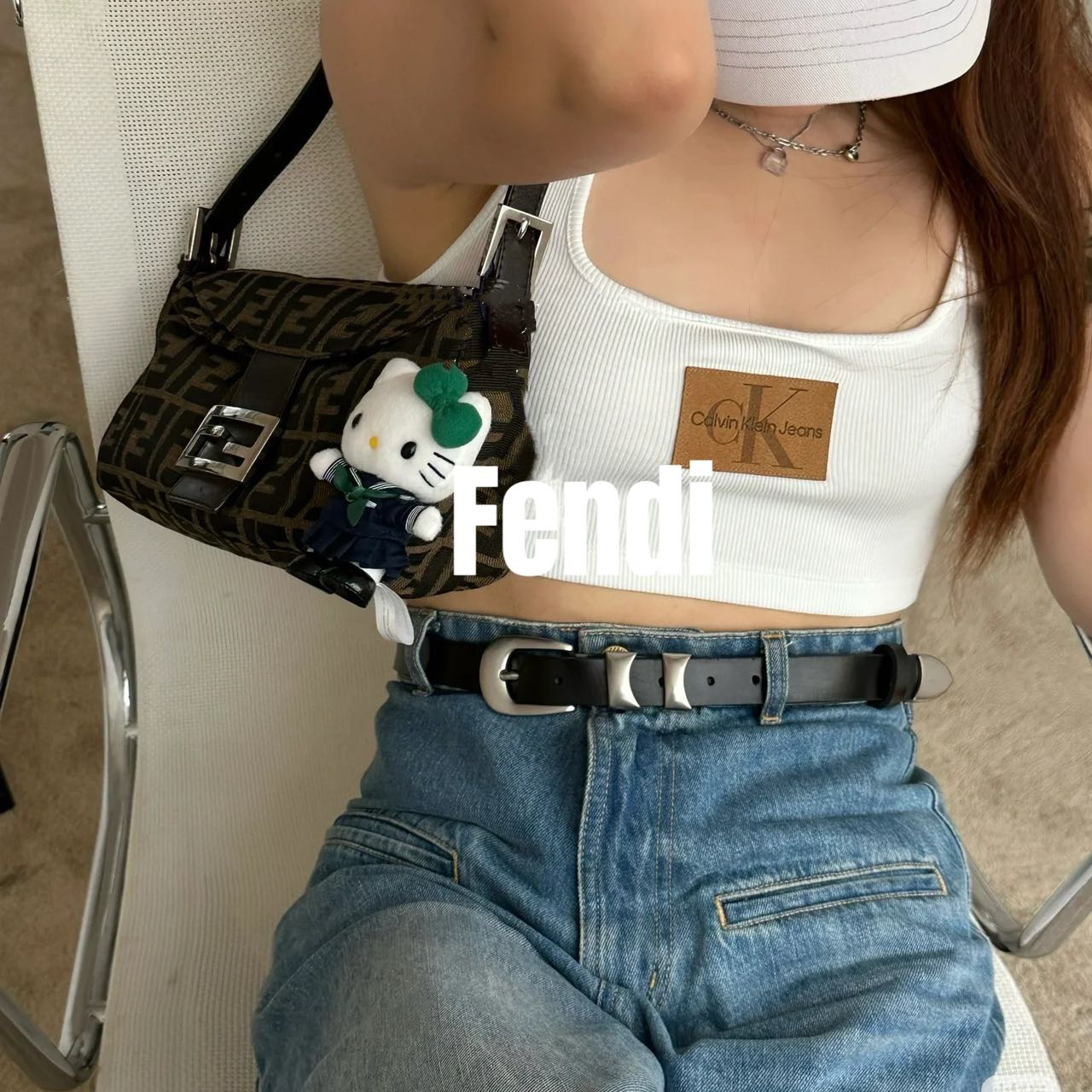 修复品618361/FENDI/芬迪小号双翻盖法棍包