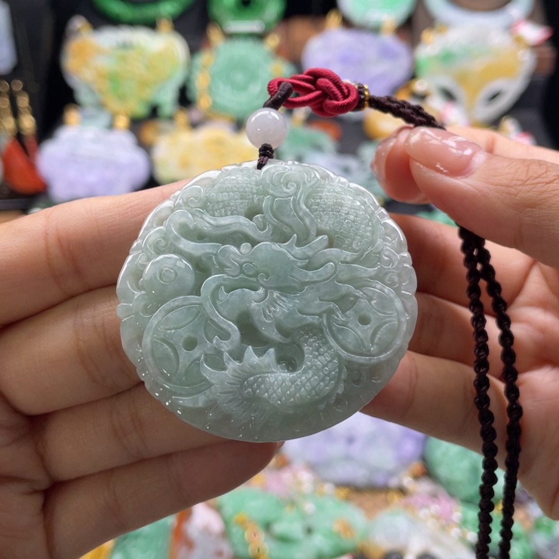 翡翠未镶嵌颈饰代编织
