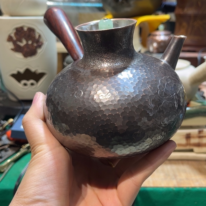 中古铜铁银 锡铁包银光****茶