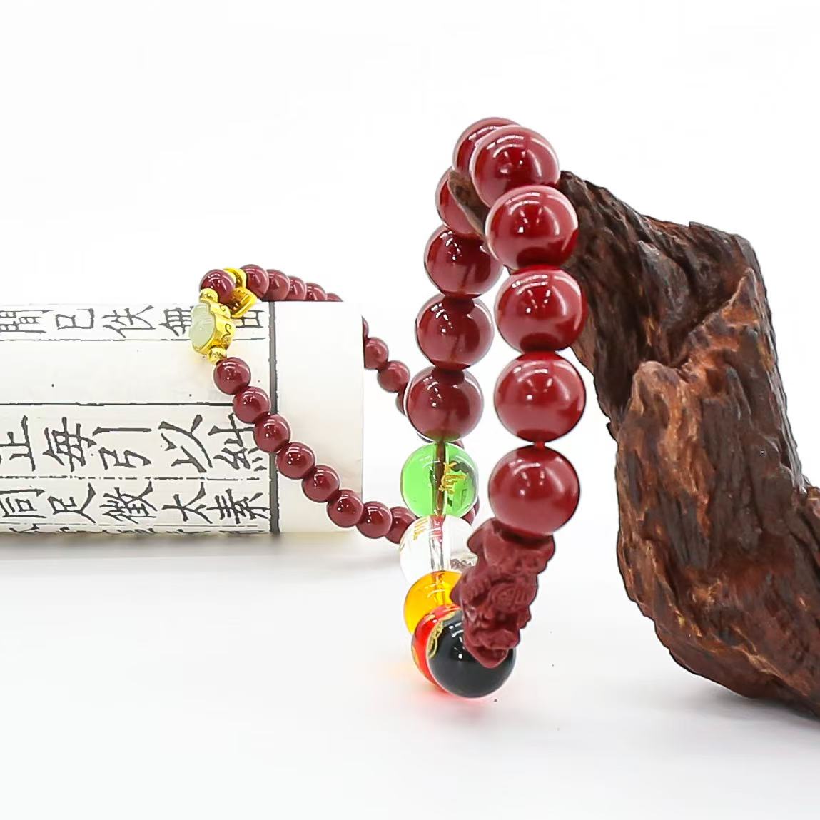 含辰砂工艺品ZH999-精品手串（无礼盒）