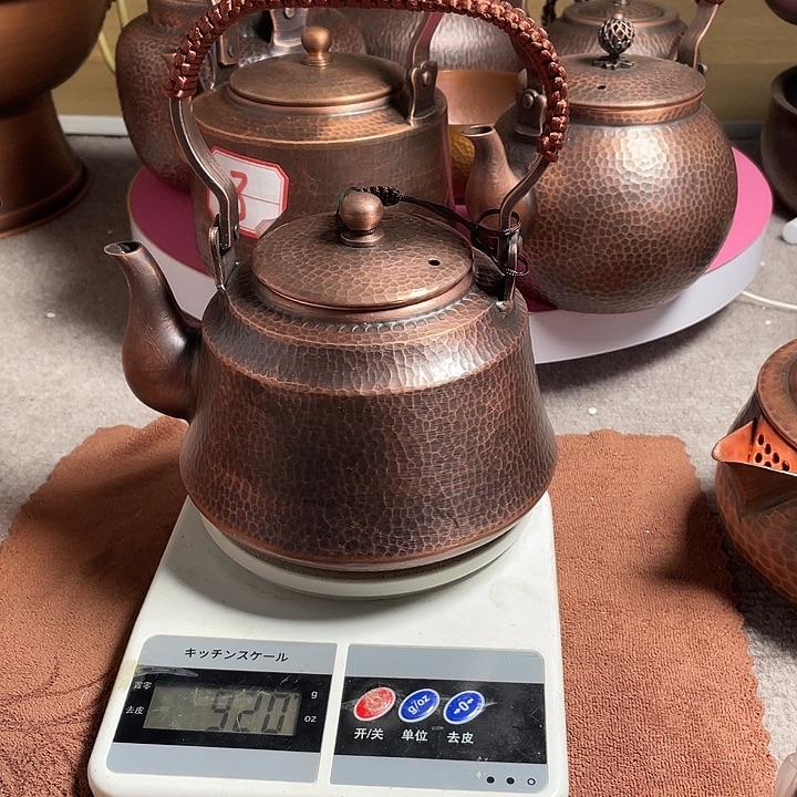 紫铜1000毫升煮水煮茶壶带茶芯款