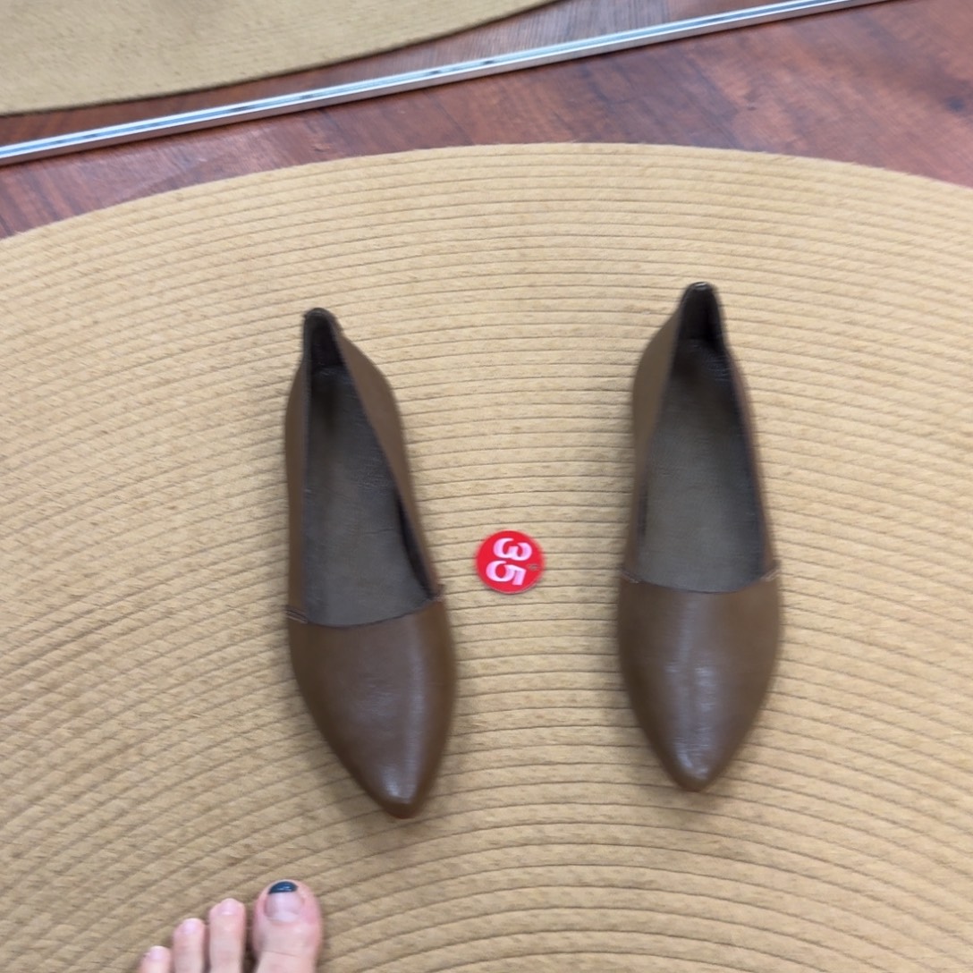 懒人鞋牛皮真皮女士单鞋