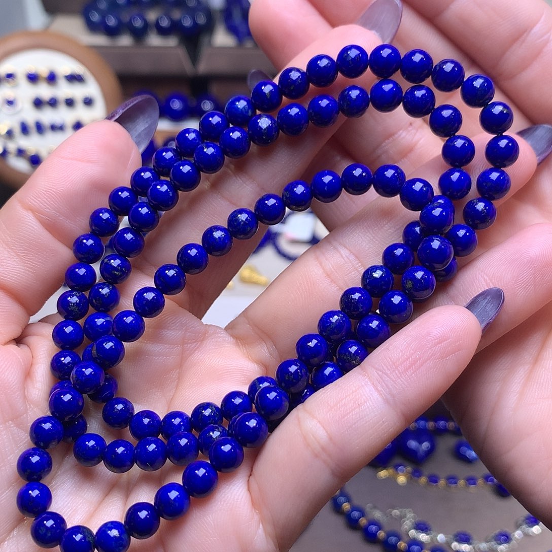 青金石未镶嵌6.2m长链 