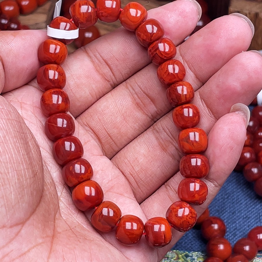 用***子南红玛瑙未镶嵌手链南红瓦西卡10老型