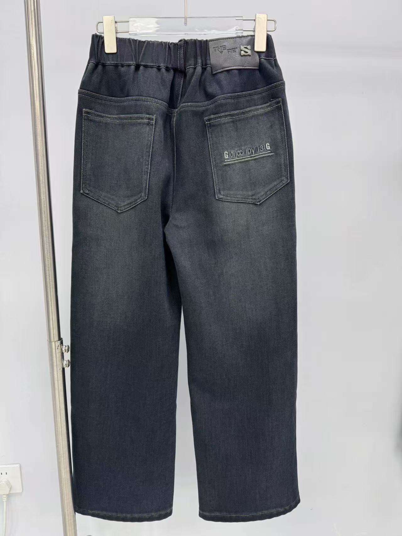 【D3122】童装青少年潮牌牛仔裤加绒加厚