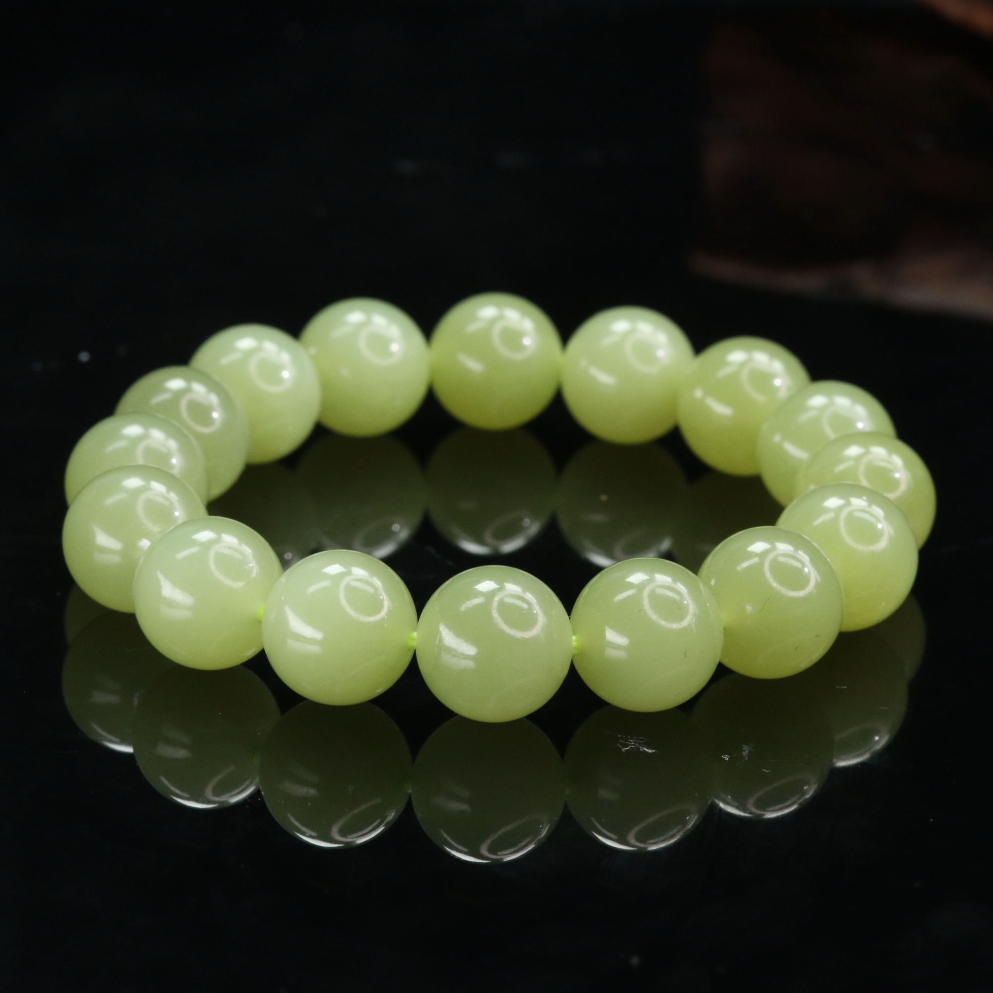 3和田玉若羌黄口手串/300147上海嘉禾拍卖