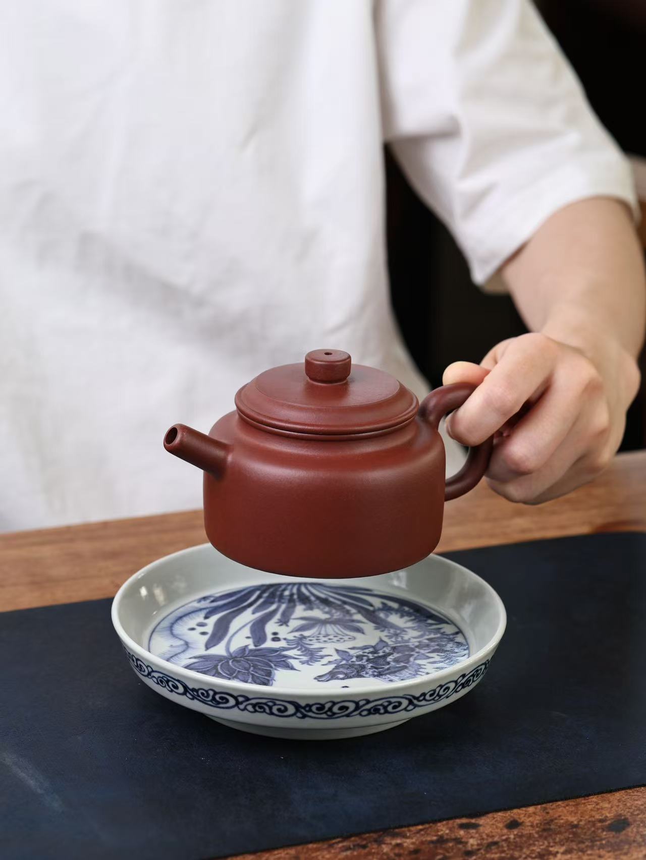 【 真全手德钟壶 】 崔器自营 杨宇全手工制（有全过程视频）四号紫泥