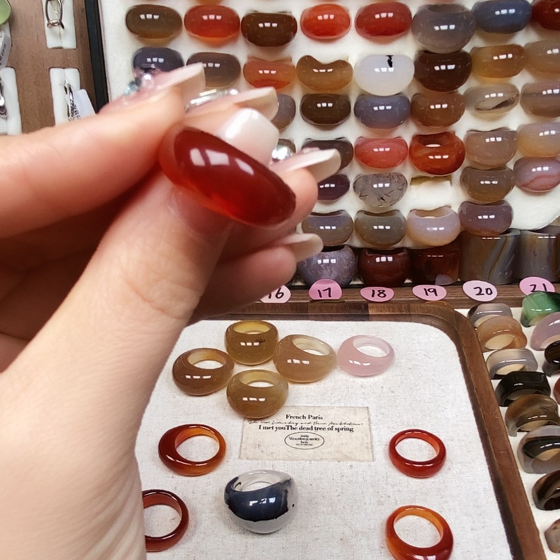 然****玛瑙/玉髓未镶嵌戒指