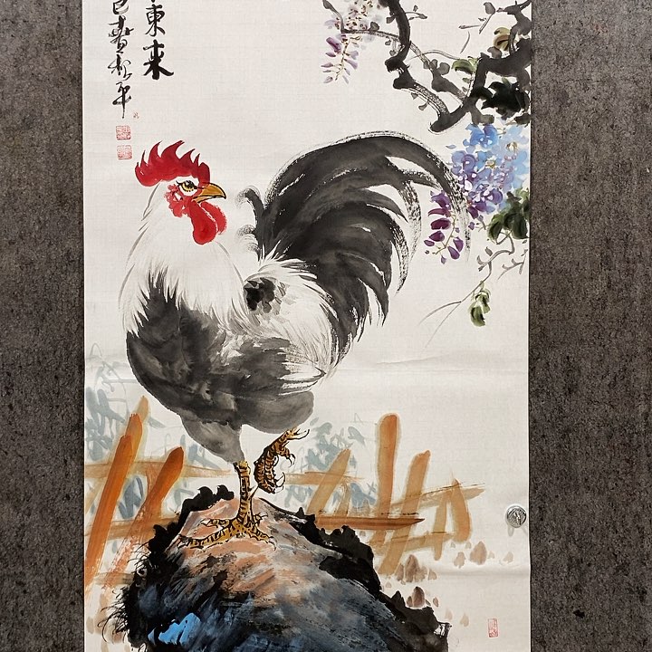 国画路*刚手绘国画大公鸡