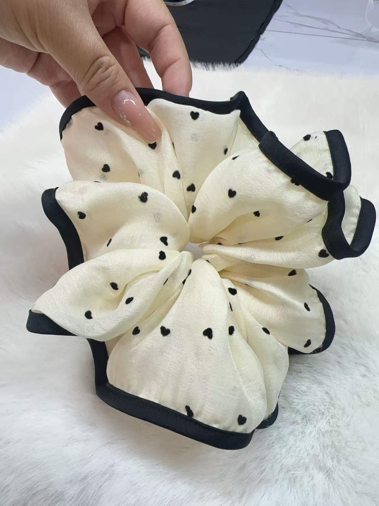 闪闪兒 甜美风日韩原创设计女发圈发绳白色发饰3031