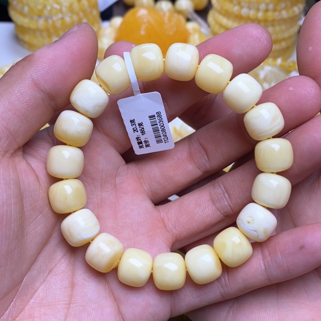 【闪购商品】蜜蜡裸石未镶嵌12+老型手串